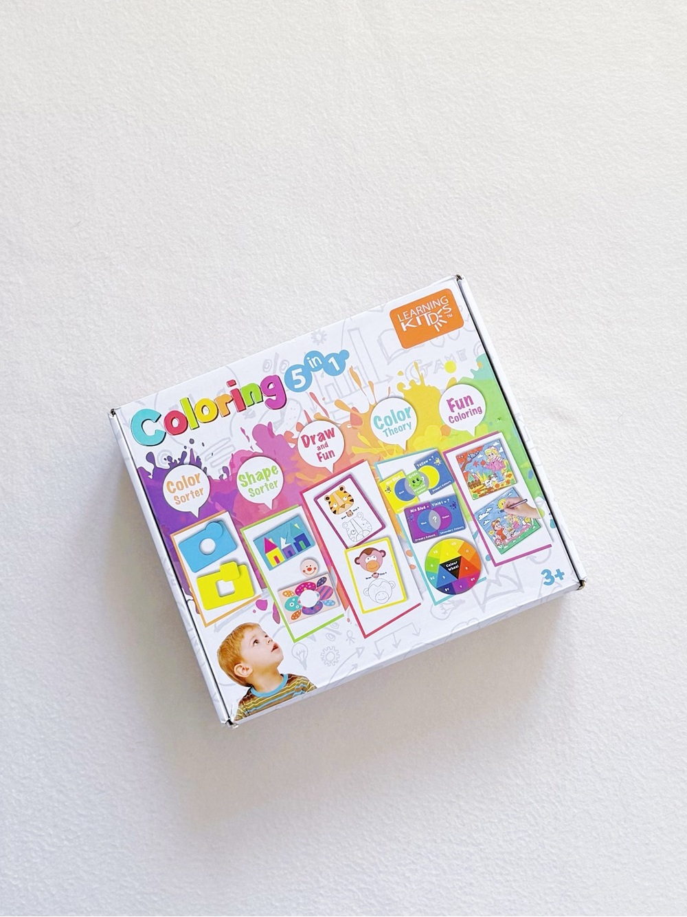 4/$22 Learning KitDS 5-in-1 Educational Color Theory Shape Sorter Draw Puzzle